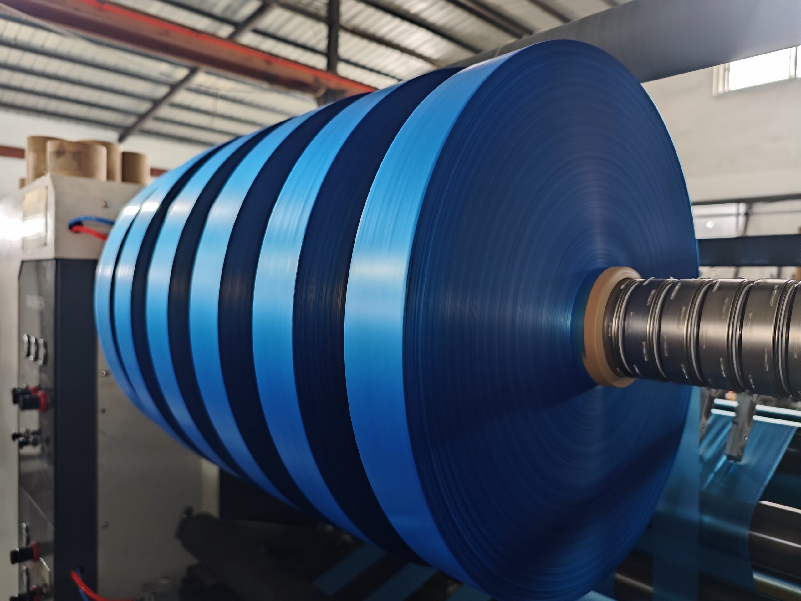 Plastic Film PVC Roll Slitting Rewinding with Slip Shaft